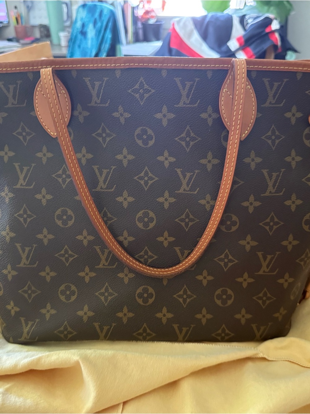 Louis Vuitton Monogram Canvas Tote in Brown and Tan